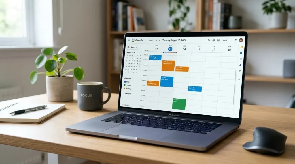 Online salonagenda met geplande afspraken overzichtelijk weergegeven op laptop